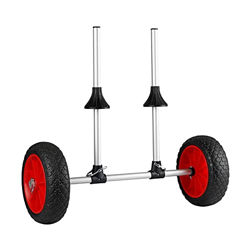 Lilithye Kayak Cart Dolly Scupper Portable Sit On Top Plug in Kayak Trolley Cart Universal Width Adjustable Solid Aluminum Wheel Cart for Kayak | The Storepaperoomates Retail Market - Fast Affordable Shopping