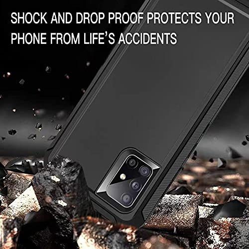 Mieziba for Galaxy A71 5G Case,Shockproof Dropproof Dustproof,3-Layer Full Body Protection Heavy Duty High Impact Hard Cover Case for Galaxy A71 5G,Black | The Storepaperoomates Retail Market - Fast Affordable Shopping