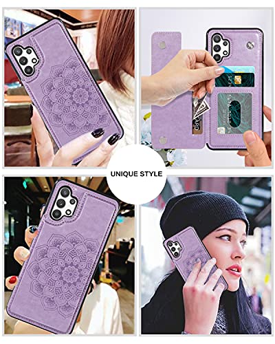 BENTOBEN Samsung Galaxy A32 5G Wallet Case, PU Leather Heavy Duty Rugged Shockproof Protective Cases with Card Slots Cash Holder Phone Case for Samsung Galaxy A32 5G 6.5 Inch 2021, Purple | The Storepaperoomates Retail Market - Fast Affordable Shopping