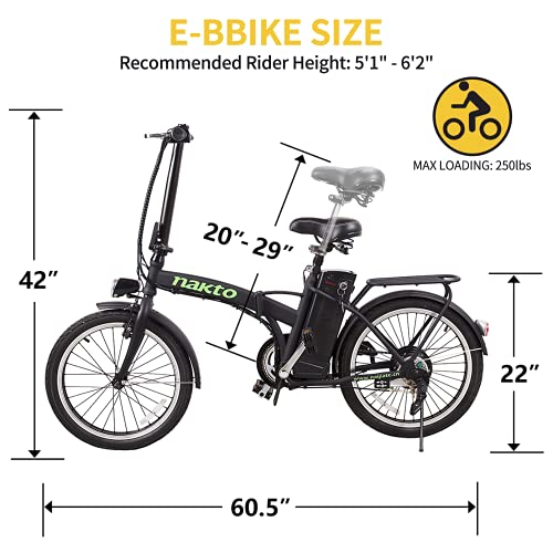 DADO DIDO Folding Electric Commuter Bike, 16” City Ebike for Adults with 250W Motor & 36V 10Ah Removable Lithium Battery, Top Speed 22mph, with Headlight and Tail Light for People Aged 14 to 65 | The Storepaperoomates Retail Market - Fast Affordable Shopping