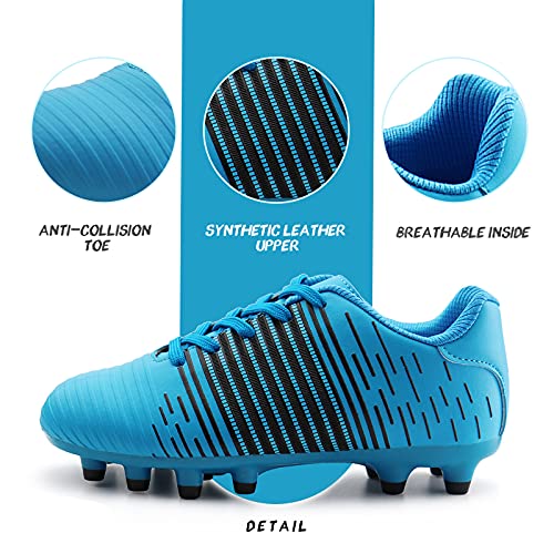 starmerx Boys Girls Firm Ground Soccer Cleats Kids Athletic Football Shoes (4,Blue) | The Storepaperoomates Retail Market - Fast Affordable Shopping