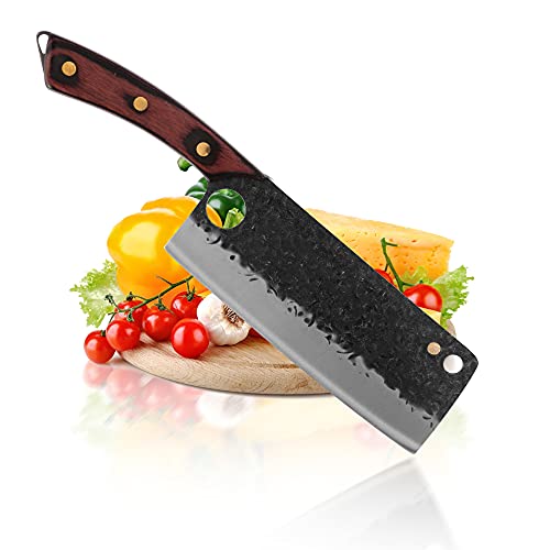 XYJ 7.5 Inch Nakiri Vegetable Knife Stainless Steel Traditional Japanese Kitchen Knives Tall Nakiri Cleaver With Whetstone Full Tang Ergonomic Balanced Wood Handle – Finger Hole Knives | The Storepaperoomates Retail Market - Fast Affordable Shopping