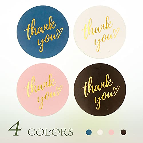 Thank You Stickers, Roll of 500pcs 1Inch Premium Seal Stickers with 4 Designs Round Stickers Labels for Greeting Cards, Flower Bouquets, Gift Wraps, Bottle, Mailers Bag | The Storepaperoomates Retail Market - Fast Affordable Shopping