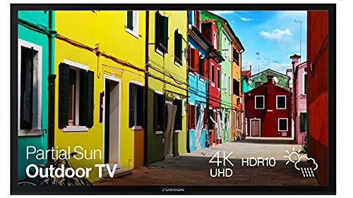 Furrion Aurora 49-inch Partial Sun Outdoor TV (2021 Model)- Weatherproof, 4K UHD HDR LED Outdoor Television with Auto-Brightness Control – FDUP49CBS