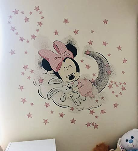 Mickey Minnie Mouse Large Wall Sticker for Kids Baby Room Nursery Interior Decoration Wall Decal (Minnie) | The Storepaperoomates Retail Market - Fast Affordable Shopping