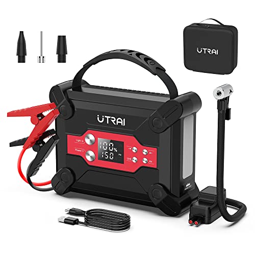 Jump Starter with Air Compressor, UTRAI Jstar 6 1800 Amp 12V Car Battery Charger with 150 PSI Tire Inflator, Jumper Cables Jump Box for up to 7.0L Gas and 6.0L Diesel Engines
