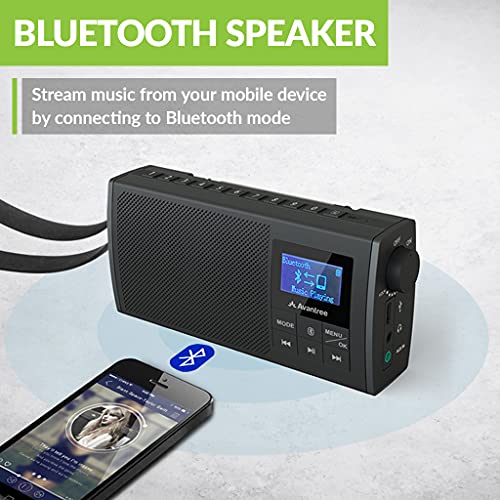 Avantree Soundbyte 860s Portable FM Radio with Bluetooth & SD Card MP3 Player 3-in-1, 6W Wireless Speaker, 8H Rechargeable & Replaceable Battery, Auto Channel Scan & Preset (No AM) | The Storepaperoomates Retail Market - Fast Affordable Shopping
