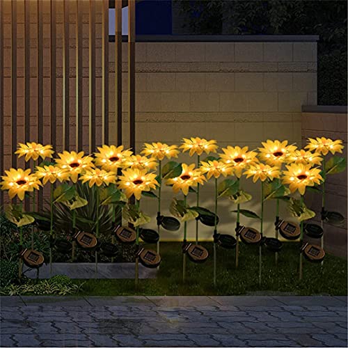 YIMISHION Sunflower Solar Garden Lights -2 Pack4 Pack 8 LED Solar Lights Outdoor Decor Waterproof Decorative LED Solar Lights Outdoor Decorative for Patio Lawn Garden Yard Pathway Decoration (4pack) | The Storepaperoomates Retail Market - Fast Affordable Shopping
