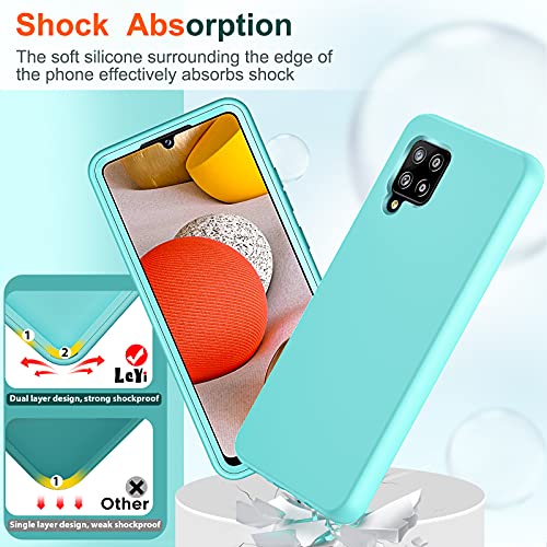 LeYi for Galaxy A42 5G Case, Samsung Galaxy A42 5G Case with [2 x Tempered Glass Screen Protector], Full-Body Shockproof Soft Liquid Silicone Hybrid Protective Phone Case for Galaxy A42, Mint/Green | The Storepaperoomates Retail Market - Fast Affordable Shopping