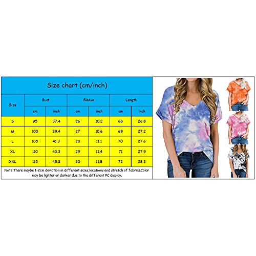 DZQUY Summer V Neck T Shirts for Women Lace Trim Short Sleeve Basic Casual Loose Fit Side Split Tunic Tops Blouses | The Storepaperoomates Retail Market - Fast Affordable Shopping
