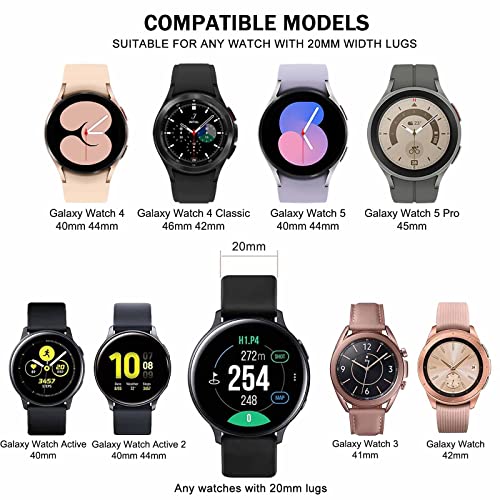 EnoYoo 10 Pack Bands Compatible with Samsung Galaxy Watch 4 40mm 44mm, Galaxy Watch 4 Classic 42mm 46mm, Galaxy Watch 5, Galaxy Watch 5 Pro, Galaxy Watch Active 2, 20mm Adjustable Silicone Sport Strap for Women Men, Small | The Storepaperoomates Retail Market - Fast Affordable Shopping