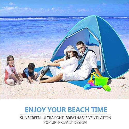 Tunpare Baby Beach Tent Pop Up Beach Shade UPF 50+ Sun Shelter Instant Portable Tent Umbrella Baby Canopy Cabana with Carry Bag | The Storepaperoomates Retail Market - Fast Affordable Shopping