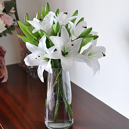 NC Artificial Tiger Lily 6PCS, Wedding Home Photography Decoration Fake Flower Party Family Hotel Office Garden Shop Real Touch Dining Table, White | The Storepaperoomates Retail Market - Fast Affordable Shopping