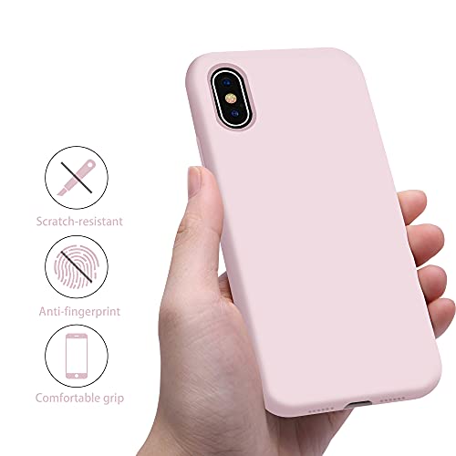 OTOFLY Liquid Silicone Gel Rubber Full Body Protection Shockproof Case for iPhone Xs/iPhone X，Anti-Scratch&Fingerprint Basic-Cases，Compatible with iPhone X/iPhone Xs 5.8 inch (2018), (Ice Pink) | The Storepaperoomates Retail Market - Fast Affordable Shopping