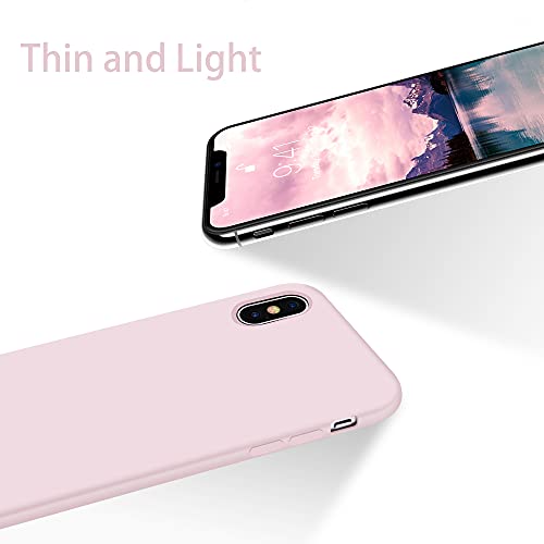 OTOFLY Liquid Silicone Gel Rubber Full Body Protection Shockproof Case for iPhone Xs/iPhone X，Anti-Scratch&Fingerprint Basic-Cases，Compatible with iPhone X/iPhone Xs 5.8 inch (2018), (Ice Pink) | The Storepaperoomates Retail Market - Fast Affordable Shopping