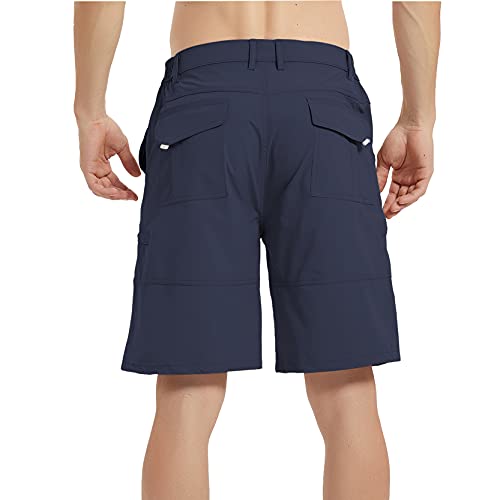 Lesemisi Men’s Cargo Shorts Quick Dry Lightweight Camping Hiking Fishing Shorts with 6 Pockets (Navy, 36) | The Storepaperoomates Retail Market - Fast Affordable Shopping