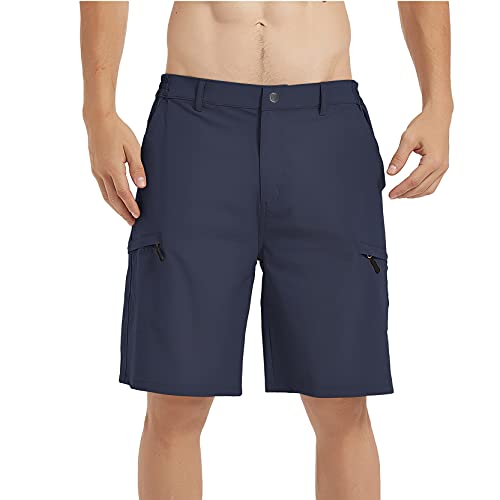 Lesemisi Men’s Cargo Shorts Quick Dry Lightweight Camping Hiking Fishing Shorts with 6 Pockets (Navy, 36) | The Storepaperoomates Retail Market - Fast Affordable Shopping