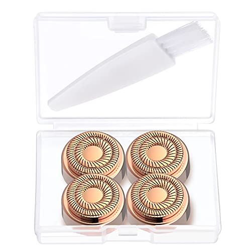 Facial Hair Remover Replacement Heads: Generation 2 Double Halo, Compatible with Finishing Touch Flawless Facial Hair Removal Tool for Women 18K Gold-Plated 4 Count (Not Fit Gen 1 Hair removal device)