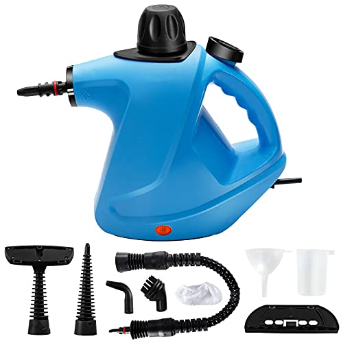 GOFLAME Handheld Steam Cleaner, Pressurized Steam Cleaning Machine with 9-Piece Accessories, Chemical-Free Steam Cleaner Portable, Multipurpose Cleaning for Sofa Carpet Floor Window Car Seat (Blue) | The Storepaperoomates Retail Market - Fast Affordable Shopping