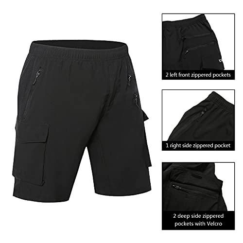 GGK Men’s Loose-Fit Mountain Bike Shorts 3D Padded Lightweight Cycling MTB Shorts Black | The Storepaperoomates Retail Market - Fast Affordable Shopping