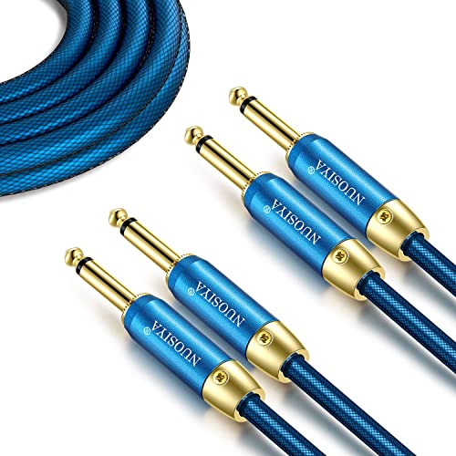 NUOSIYA Guitar Cable, 10ft Guitar Cord Instrument Cable for Electric Guitar Bass Guitar,Keyboard Mixer Amplifier Speaker Equalizer