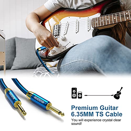 NUOSIYA Guitar Cable, 10ft Guitar Cord Instrument Cable for Electric Guitar Bass Guitar,Keyboard Mixer Amplifier Speaker Equalizer | The Storepaperoomates Retail Market - Fast Affordable Shopping