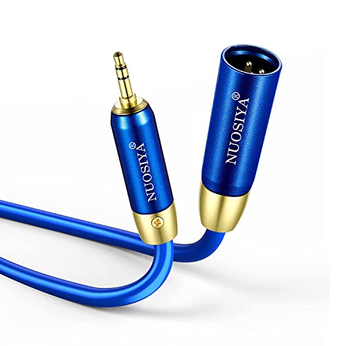 NUOSIYA XLR to 3.5mm Unbalanced Cable Adapter 10FT, 1/8 inch Stereo Cable Mini Jack Aux to XLR Male Audio Cord, 3.5mm Mono TRS to XLR 22AWG Gold Plated, 3.5 to XLR Male for Cell Phone, Laptop, Speaker | The Storepaperoomates Retail Market - Fast Affordable Shopping
