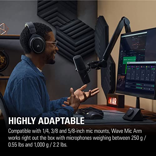 Elgato Wave Mic Arm – Premium Broadcasting Boom Arm with Cable Management Channels, Desk Clamp, 1/4″ Thread Adapters, Fully Adjustable, perfect for Podcasts, Streaming, Gaming, Home Office, Recording | The Storepaperoomates Retail Market - Fast Affordable Shopping