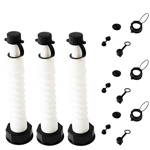 BALSOM Gas Can Replacement Spout Kit, Flexible Pour Nozzle with Gasket, Stopper Caps, Collar Caps, Stripe Cap, Spout Kit for Water Jugs and Old Can (3) (1) | The Storepaperoomates Retail Market - Fast Affordable Shopping
