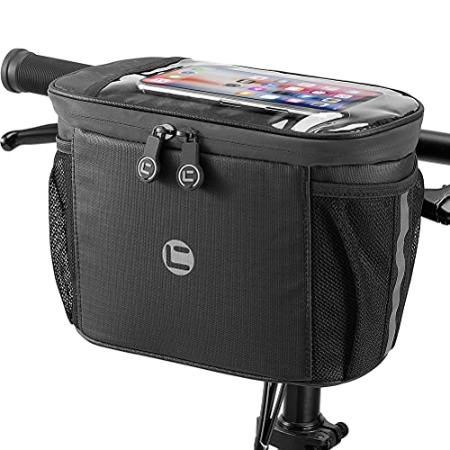 ZRVATO Bike Basket, Bike Handlebar Bag Insulated with Phone/Bottle/Cup Holder and Reflective Strap, Water Resistance Bicycle Accessories Storage Frame Bag for Women Men Scooter | The Storepaperoomates Retail Market - Fast Affordable Shopping