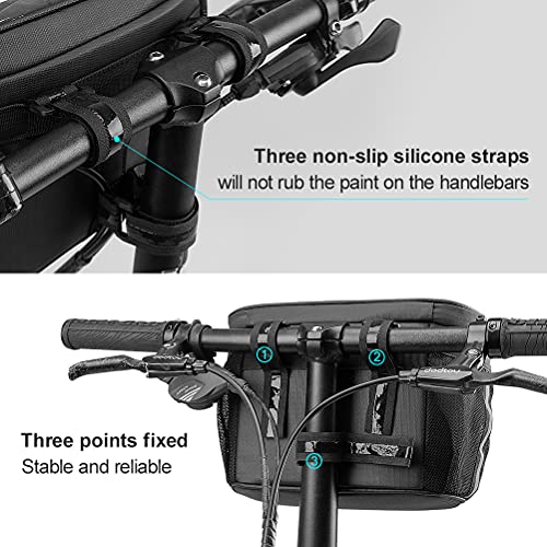 ZRVATO Bike Basket, Bike Handlebar Bag Insulated with Phone/Bottle/Cup Holder and Reflective Strap, Water Resistance Bicycle Accessories Storage Frame Bag for Women Men Scooter | The Storepaperoomates Retail Market - Fast Affordable Shopping
