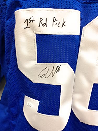 Quenton Nelson Indianapolis Colts Signed Autograph Custom Jersey Blue 1st Rd Pick INSCRIBED JSA Witnessed Certified | The Storepaperoomates Retail Market - Fast Affordable Shopping