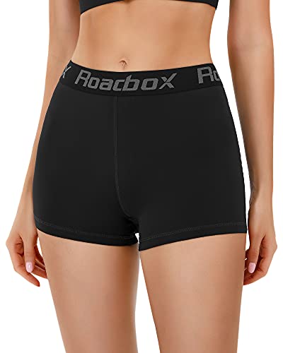 Roadbox Compression Shorts Women 3″ Volleyball Shorts with Pockets Cool Dry for Running Workout Yoga Cycling Swimming Dance | The Storepaperoomates Retail Market - Fast Affordable Shopping