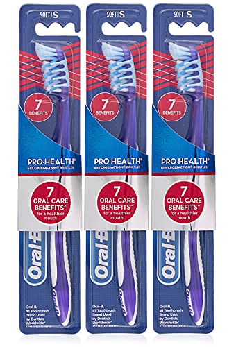 Oral7 Oral-B Pro-Health 7 Benefits All-in-One Toothbrush, Soft – Pack of 3 | The Storepaperoomates Retail Market - Fast Affordable Shopping