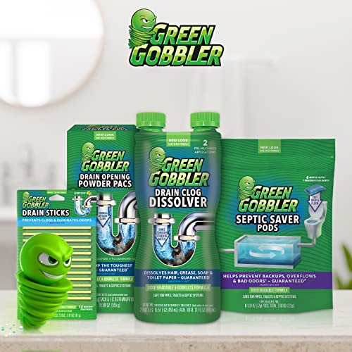 Green Gobbler Drain Clog Remover | Toilet Clog Remover | Dissolve Hair & Organic Materials from Clogged Toilets, Sinks and Drains | Drain Cleaner and Opener, 128 oz | The Storepaperoomates Retail Market - Fast Affordable Shopping