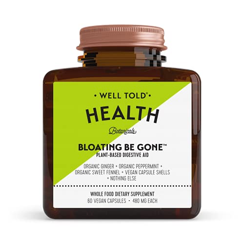 Bloating Capsules – Well Told Health Bloating Be Gone – Anti-Bloat Capsules with Organic Ginger Root, Peppermint + Fennel – Non-GMO + Vegan (60 Vegan Capsules) | The Storepaperoomates Retail Market - Fast Affordable Shopping