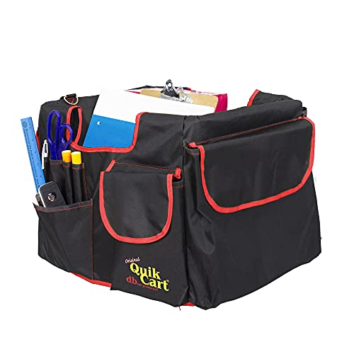 dbest products Quik Cart Pockets Caddy Organizer Teacher Tote Mobile Tool Storage Fabric Cover Bag, Noir | The Storepaperoomates Retail Market - Fast Affordable Shopping