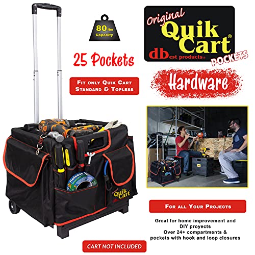 dbest products Quik Cart Pockets Caddy Organizer Teacher Tote Mobile Tool Storage Fabric Cover Bag, Noir | The Storepaperoomates Retail Market - Fast Affordable Shopping