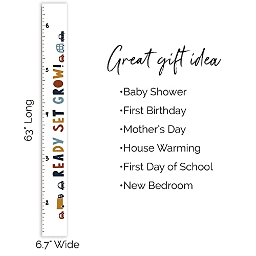 Transportation Growth Chart for Boys | Wooden Growth Chart (Ready Set Grow) | The Storepaperoomates Retail Market - Fast Affordable Shopping
