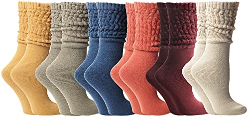 Yacht & Smith Womens Cotton Slouch Socks, Bulk Crew Boot Socks (6 Pairs) | The Storepaperoomates Retail Market - Fast Affordable Shopping