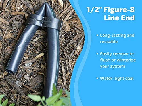 Habitech 1/2″ Figure 8 End Cap Plug Irrigation Fittings (12 Pack) – Drip Line Plug Closures compatible with Rain Bird and Most 1/2″ Irrigation Tubing or Sprinkler Systems | The Storepaperoomates Retail Market - Fast Affordable Shopping