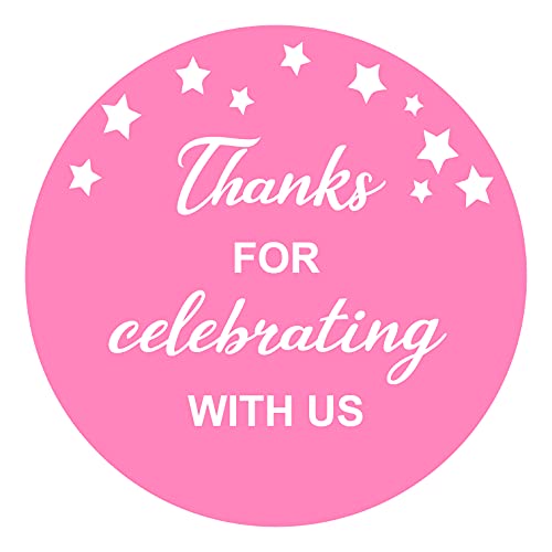 Thanks for Celebrating with us Stickers ,MeshaKippa Pink 2 inch 150pcs Thanks for Celebrating with us Present Labels for Wedding ,Party,Girls Baby Shower,Birthday | The Storepaperoomates Retail Market - Fast Affordable Shopping