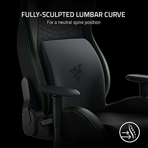 Razer Lumbar Cushion Lumbar Support for Gaming Chair: Fully-Sculpted Lumbar Curve – Memory Foam Padding – Wrapped in Plush Black Velvet | The Storepaperoomates Retail Market - Fast Affordable Shopping