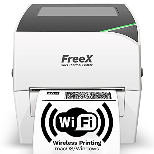 FreeX WiFi SuperRoll Thermal Printer for 4×6 Shipping Labels | White, Wireless Shipping Labels Printer | Works with Zebra, Brother, Dymo Labelwriter 4XL, Rollo, Munbyn, MFlabel, Comer, Polono Labels | The Storepaperoomates Retail Market - Fast Affordable Shopping