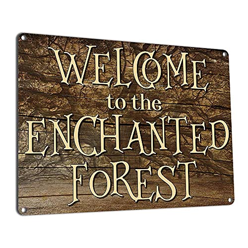 Welcome to the Enchanted Forest, 11.5 x 15.5 Inch Aluminum Sign, Fantasy Wall or Yard Decor for Home, Garden, Kids’ Room, Treehouse, Club House, Wood Shed, RV, Camper AL-1216-RK3296 | The Storepaperoomates Retail Market - Fast Affordable Shopping