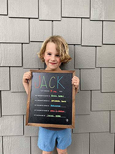 DOUBLE-SIDED Baby Milestone Chalkboard Monthly Blackboard Sign First Year Boy Girl Age Growth Black Chalk Photo Prop | The Storepaperoomates Retail Market - Fast Affordable Shopping