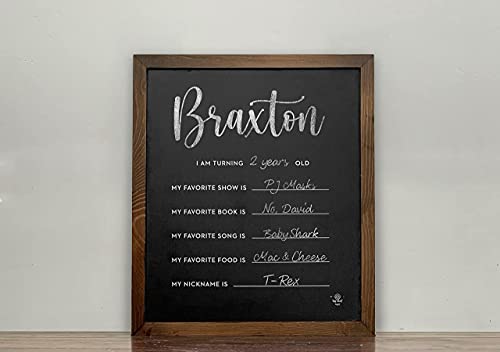 DOUBLE-SIDED Baby Milestone Chalkboard Monthly Blackboard Sign First Year Boy Girl Age Growth Black Chalk Photo Prop | The Storepaperoomates Retail Market - Fast Affordable Shopping