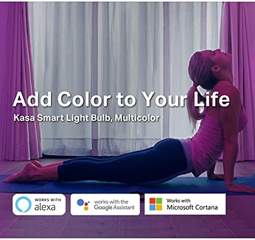 Kasa Smart Bulbs, 850 Lumens, Full Color Changing Dimmable WiFi LED Light Bulb Compatible with Alexa and Google Home, A19, 9.5W,2.4Ghz only, No Hub Required, 4-Pack(KL130P4) | The Storepaperoomates Retail Market - Fast Affordable Shopping