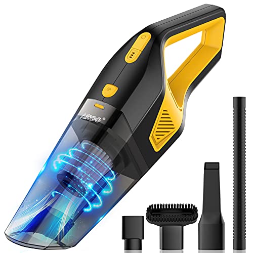 Handheld Vacuum, Cordless Handheld Vacuum, Rechargeable, 8000PA Strong Suction for Home and Car Cleaning, Yellow | The Storepaperoomates Retail Market - Fast Affordable Shopping