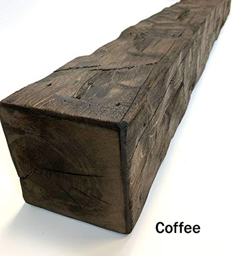 Wilson Wood Crafts Rustic Hand Hewn Barn Beam Mantel (6 x 8 x 72, Coffee) | The Storepaperoomates Retail Market - Fast Affordable Shopping